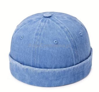 Dokerka czapka Jeansowa JASNY NIEBIESKI vintage 55-59cm