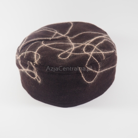 Krymka męska czapka mycka brązowa wełniana