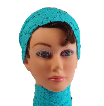 Damska koronkowa opaska do włosów Szmaragdowa