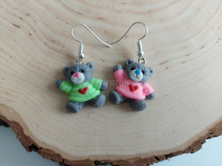 Kolczyki z gliny polimerowej MISIE