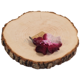 Broszka filcowa kwiat Bordowy