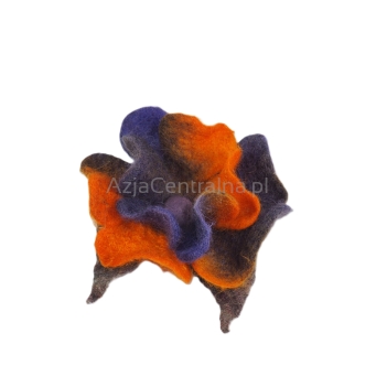 Filcowa broszka kwiat filcowa Kolorowa