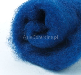 Wełna zgrzebna w błamie BŁĘKIT KRÓLEWSKI #602