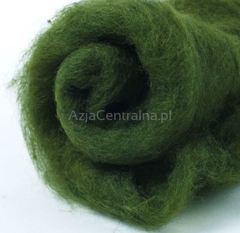 Wełna w błamie do filcowania CIEMNOZIELONY #508