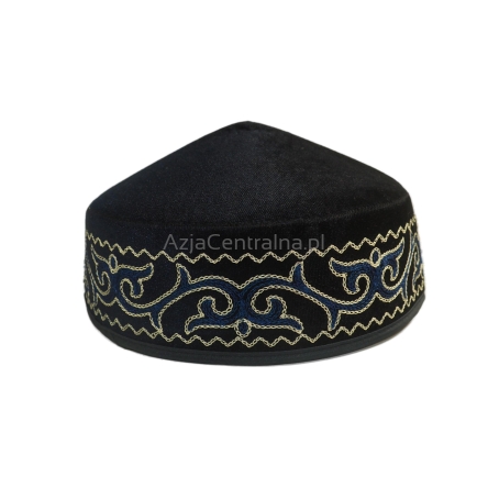 Krymka czapka męska kazachska aksamitna etno boho (59cm)