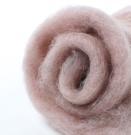 Wełna w błamie do filcowania BRUDNY RÓŻ #412