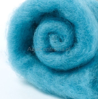 Wełna zgrzebna merynos do filcowania LAZUROWY #613