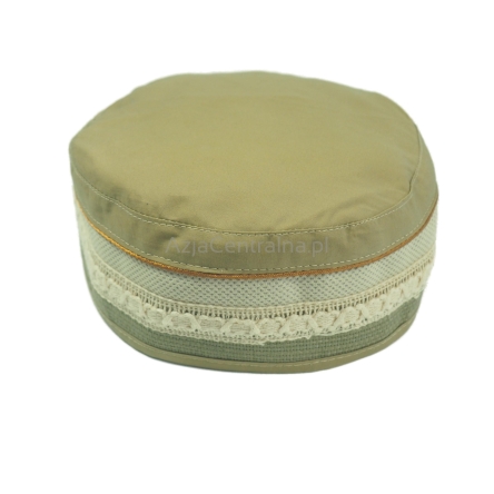 Męska czapka krymka bawełniana ciemnobeżowa