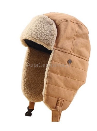 Męska czapka zimowa pilotka uszanka 56-58cm